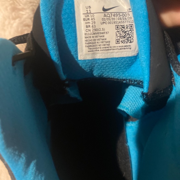 NIKE PRECISION 3 BLUE CAMO SOLE SIZE 11 HIGHTOP SHOES - Picture 6 of 6